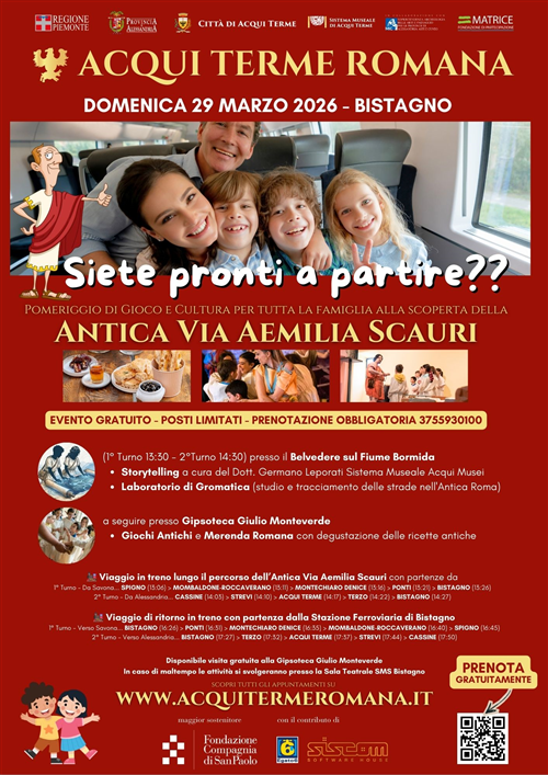 Un pomeriggio di gioco e cultura per tutta la famiglia alla scoperta dell'Antica Via Aemilia Scauri