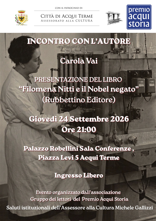 Presentazione del Libro Filomena Nitti e il Nobel negato di Carola Vai